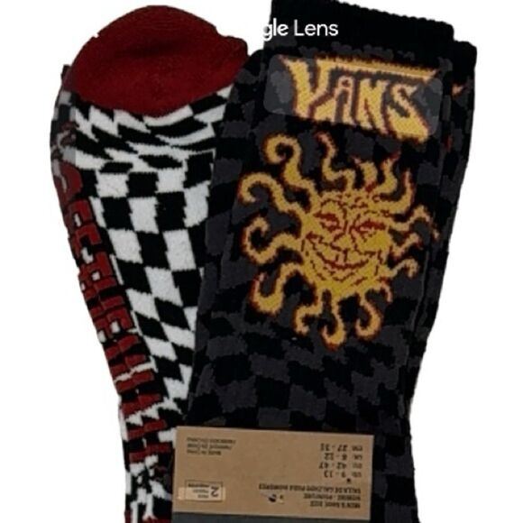 VANS MEN’S TWO PAIR OF RARE CREW SOCKS NWT - Picture 1 of 7